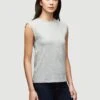 Le Mid Rise Muscle Tee -- Gris Heather 2 Le Mid Rise Muscle Tee -- Gris Heather -Elegant Wear Store LWTS0918 GRHT D1 0285