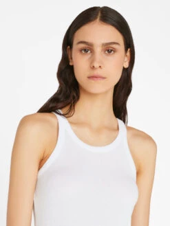Modal Rib Cami -- Blanc -Elegant Wear Store LWTS1984 BLANC FRSU23EC II WOMENS DAY 02 0093HR