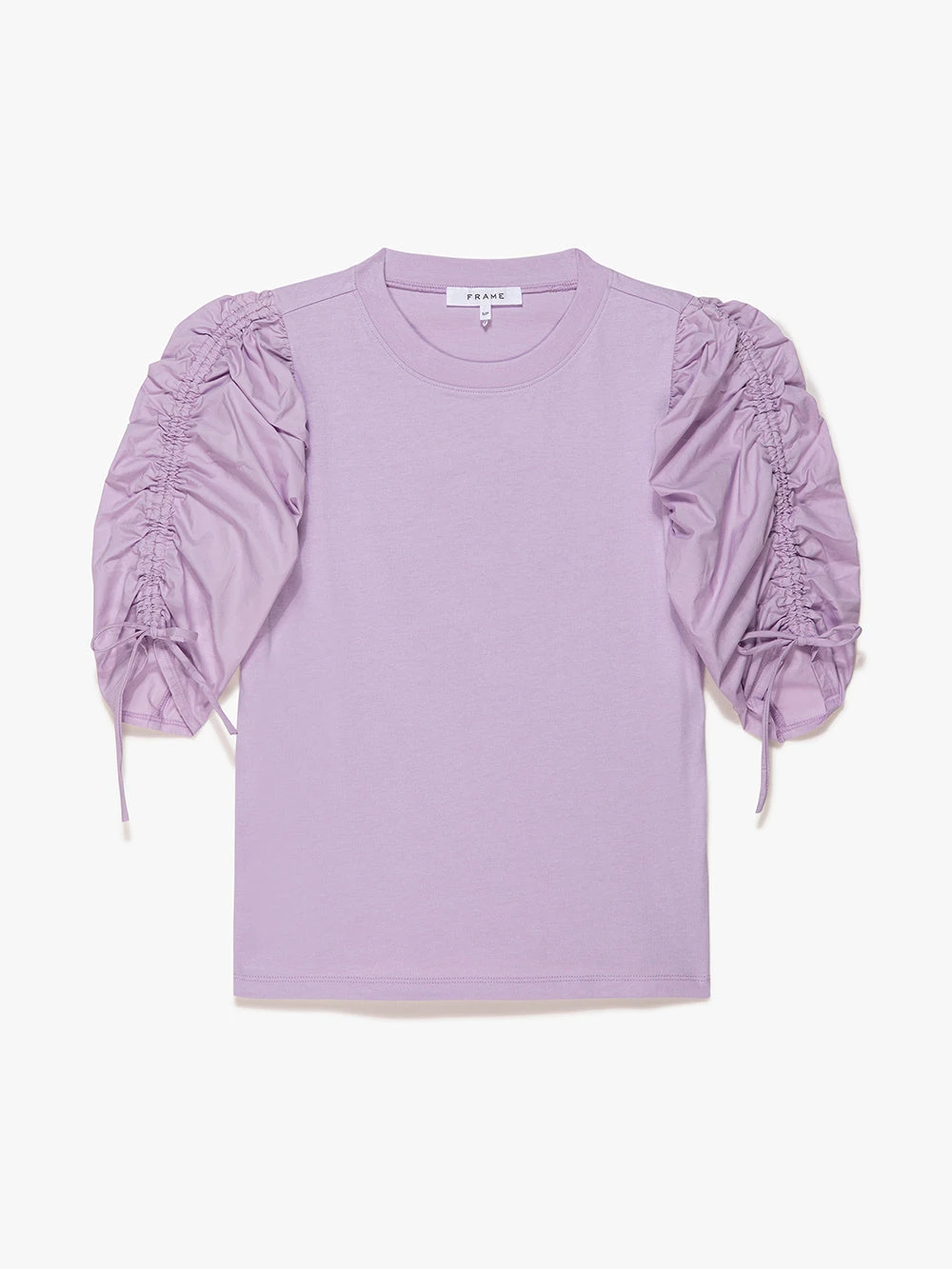 Ruched Tie Sleeve Tee -- Lilac 10 Ruched Tie Sleeve Tee -- Lilac - Image 8