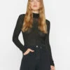 Mesh Lace Turtleneck -- Noir -Elegant Wear Store LWTS2059 NOIR 1139
