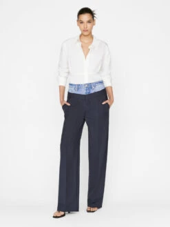 Le Mix Trouser -- Navy Multi -Elegant Wear Store LWWB0842 NAVYMULTI FRSP23EC II WOMENS DAY 02 0009HR