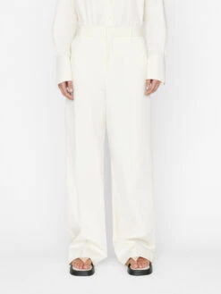 Relaxed Cotton Trouser -- Bone