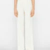 High Rise Wide Leg Trouser -- Off White -Elegant Wear Store LWWB0861 OFF WHITE FRSU23EC II WOMENS DAY 02 0052HR