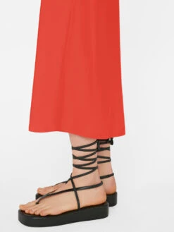 Bias Midi Skirt -- Red Orange -Elegant Wear Store LWWB0873 RED ORANGE FRSU23EC II WOMENS DAY 02 0620HR