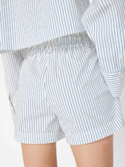 Drawstring Lounge Short -- Cobalt Multi -Elegant Wear Store LWWB0885 COBALT MULTI FRSU23EC WOMENS DAY 03 0458HR