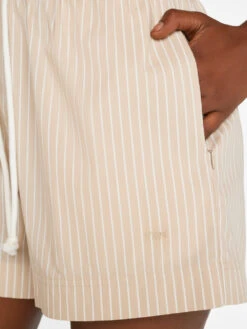 Drawstring Lounge Short -- Sand Multi -Elegant Wear Store LWWB0885 SAND MULTI FRSU23EC WOMENS DAY 04 1491HR