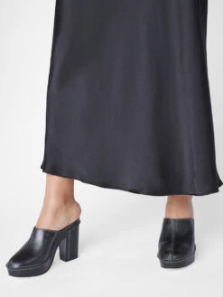 Column Maxi Skirt -- Noir -Elegant Wear Store LWWB0916 NOIR 0343