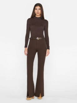 Le High Flare Split Trouser -- Espresso