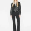 Le High Flare Split Trouser -- Noir -Elegant Wear Store LWWB0920 NOIR 0234