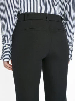 Le High Flare Split Trouser -- Noir -Elegant Wear Store LWWB0920 NOIR 0265
