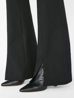 Le High Flare Split Trouser -- Noir -Elegant Wear Store LWWB0920 NOIR 0269