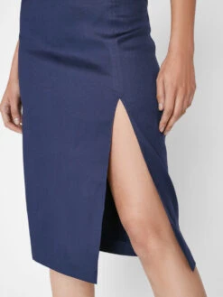 Sleeveless Twist Dress -- Navy -Elegant Wear Store LWWD0628 NAVY FRSP23EC II WOMENS DAY 02 0019HR