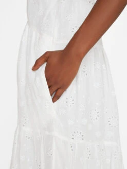 V-Neck Puff Sleeve Maxi Dress -- Blanc -Elegant Wear Store LWWD0689 BLANC FRSU23EC WOMENS DAY 04 0841HR