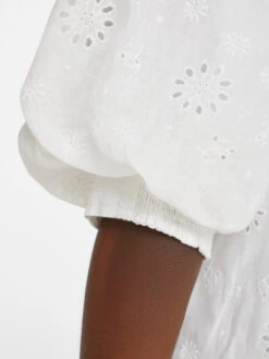 V-Neck Puff Sleeve Maxi Dress -- Blanc -Elegant Wear Store LWWD0689 BLANC FRSU23EC WOMENS DAY 04 0850HR