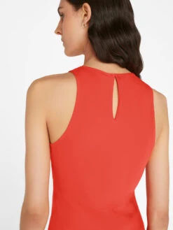 Bias Dip Dye Midi Dress -- Red Orange Multi -Elegant Wear Store LWWD0692 RED ORANGE MULTI FRSU23EC II WOMENS DAY 02 0548HR