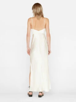 Pleated Cami Dress -- Bone -Elegant Wear Store LWWD0704 BONE FRSU23EC WOMENS DAY 03 0534HR