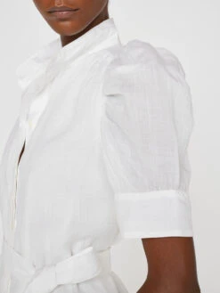 Gillian Mini Dress -- Blanc 13 Gillian Mini Dress -- Blanc -Elegant Wear Store LWWD0750 BLANC FRSU23EC WOMENS DAY 04 1107HR