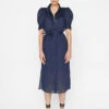 Gillian Midi Dress -- Navy -Elegant Wear Store LWWD0751 NAVY FRSP23EC II WOMENS DAY 02 0015HR