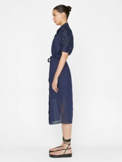 Gillian Midi Dress -- Navy -Elegant Wear Store LWWD0751 NAVY FRSP23EC II WOMENS DAY 02 0024HR