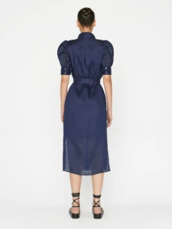 Gillian Midi Dress -- Navy -Elegant Wear Store LWWD0751 NAVY FRSP23EC II WOMENS DAY 02 0030HR