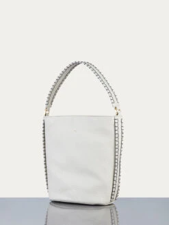 Le Artisan Bucket Bag -- Off White -Elegant Wear Store LWX512 OFFW 2copy