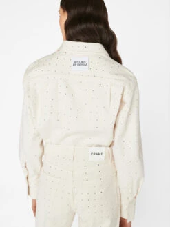 Oversized Rhinestone Shirt -- Bone -Elegant Wear Store ORST728 BONE FRSU23EC II WOMENS DAY 02 0248HR