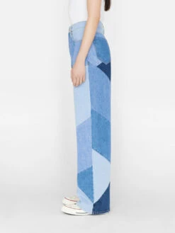 Patchwork Le High 'N' Tight Wide Leg -- Blue Compilation -Elegant Wear Store PHNTWL727 BLUE COMPILATION FRSU23EC II WOMENS DAY 01 0637HR