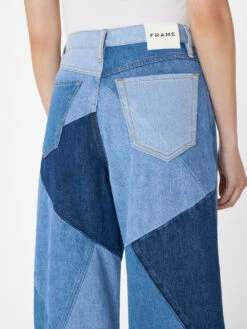 Patchwork Le High 'N' Tight Wide Leg -- Blue Compilation -Elegant Wear Store PHNTWL727 BLUE COMPILATION FRSU23EC II WOMENS DAY 01 0653HR