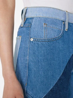 Patchwork Le High 'N' Tight Wide Leg -- Blue Compilation -Elegant Wear Store PHNTWL727 BLUE COMPILATION FRSU23EC II WOMENS DAY 01 0656HR