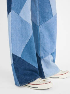 Patchwork Le High 'N' Tight Wide Leg -- Blue Compilation -Elegant Wear Store PHNTWL727 BLUE COMPILATION FRSU23EC II WOMENS DAY 01 0657HR