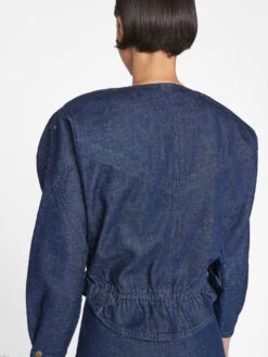 Slouchy Zip Up Jacket -- Rinse -Elegant Wear Store WF23DJA005 RINSE 1298