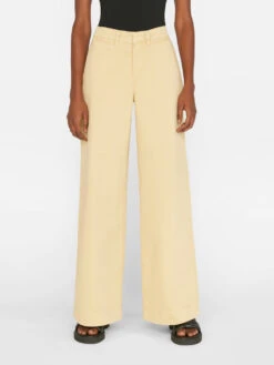 Wide Leg Tomboy Trouser -- Washed Tan